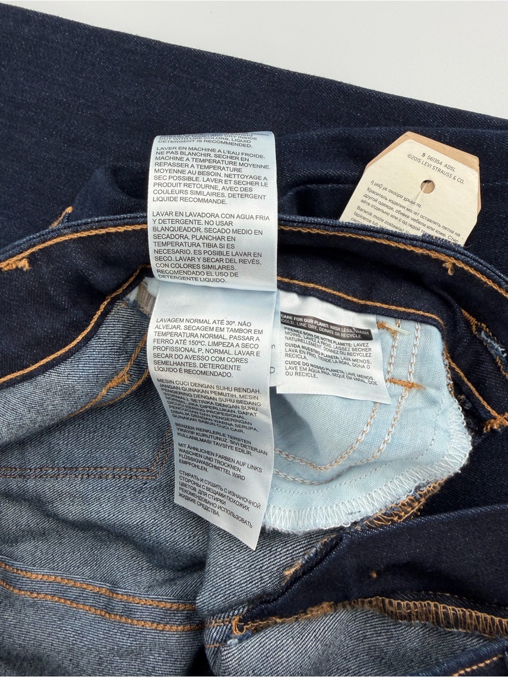 Levi’s 535 Super Skinny Jeans Womens 25x30 Dark Wash Blue Denim Stretch NWT - Picture 9 of 16